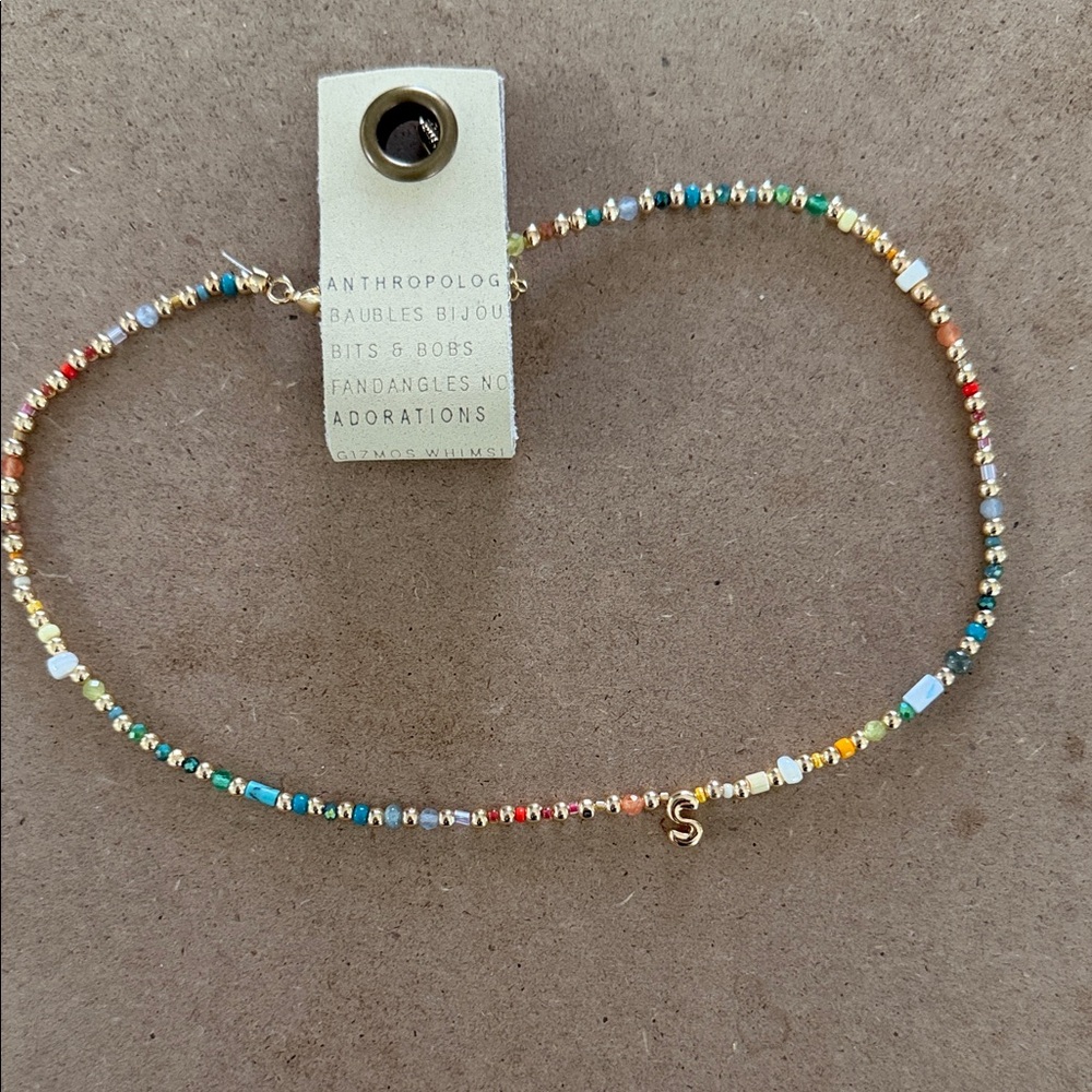 NWT Anthropologie Colorful Beaded Necklace